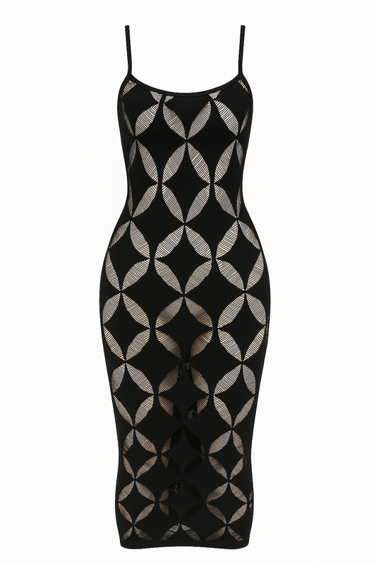 Midnight Temptation Midi dress